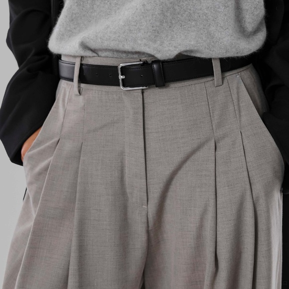 The Frankie Shop Gelso Pleated Trousers Taupe Melange NWT - Picture 7 of 11